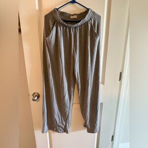 Abercrombie & Fitch Charcoal Lounge Pants Cozy Cloud Knit Wide Leg Pant